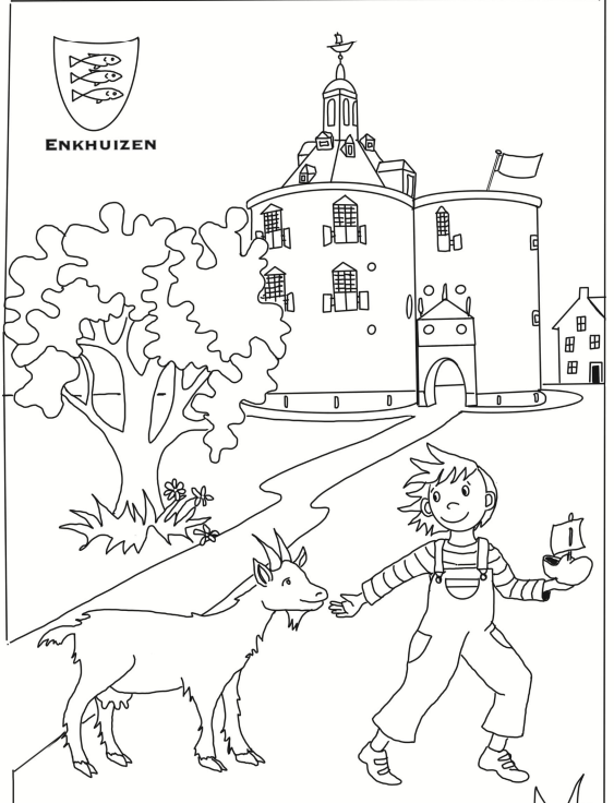 Kleurplaat Enkhuizen