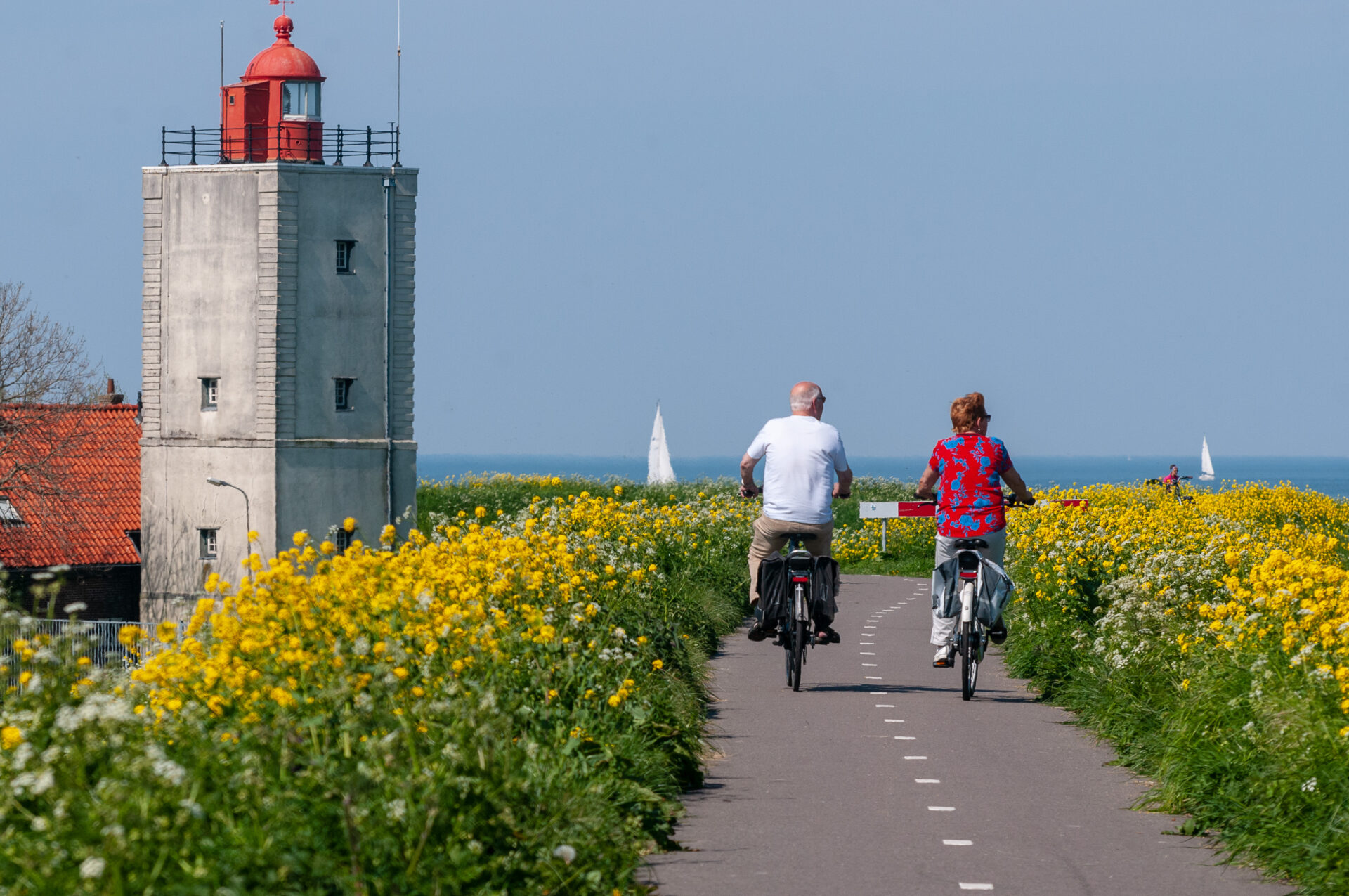 Fietsen langs het IJselmeer