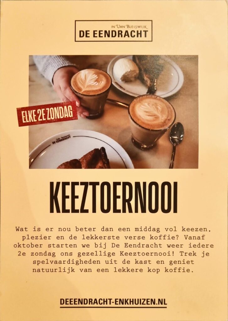 Keeztoernooi bij de Eendracht in van Bleiswijk