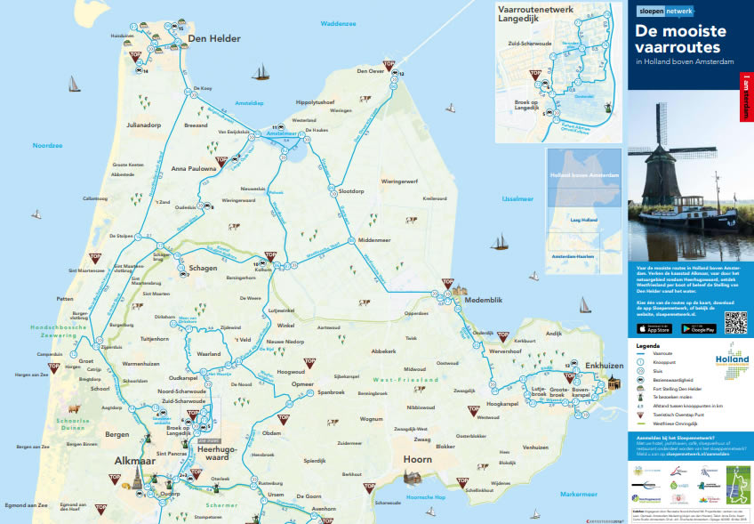 Vaarkaart Noord Holland
