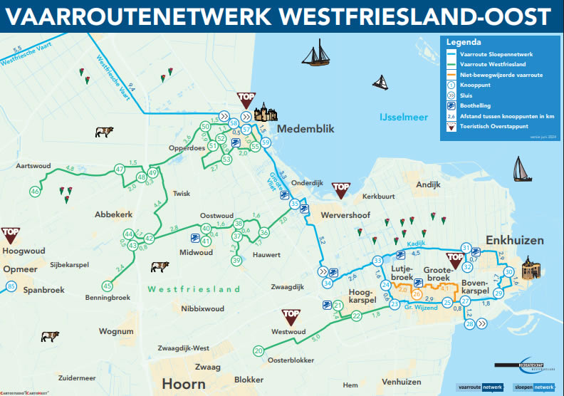 Vaarkaart Westfriesland Oost